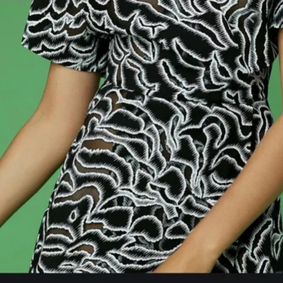 Diane von Furstenberg V-Neck Flare Mini Dress - Picture 3 of 10